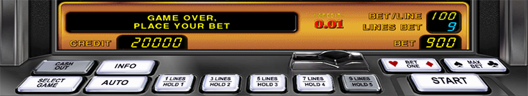 Slots machine buttons